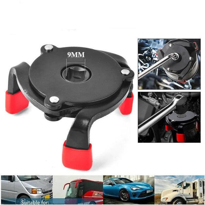 3 Jaw Oil Filter Wrench 58-100mm Range Auto-Adjust Removal Repair Tool