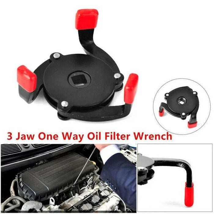 3 Jaw Oil Filter Wrench 58-100mm Range Auto-Adjust Removal Repair Tool