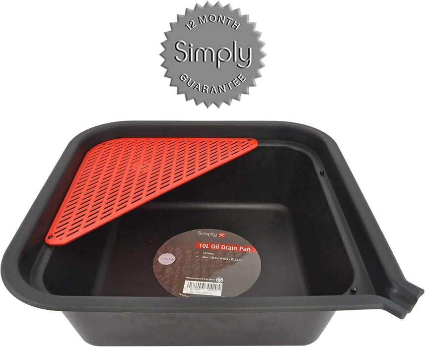 PK TOOL 9L Automotive Oil Drain Pan Filter Screen Practical Sturdy Portable