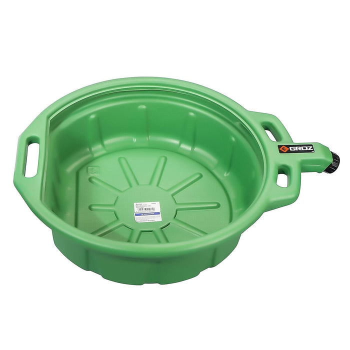 PK TOOL 15L Oil / Fluid Drain Pan Tray Recycle Container Pouring Spout & Handle