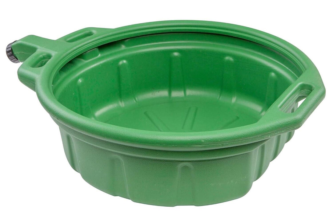 PK TOOL 15L Oil / Fluid Drain Pan Tray Recycle Container Pouring Spout & Handle