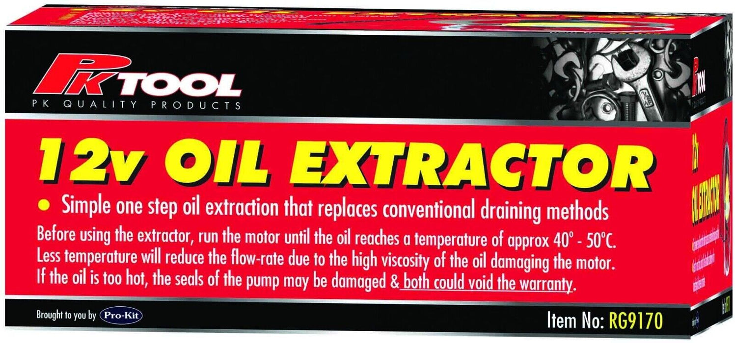 PK TOOL 12V Oil Diesel Extractor Suction Pump Transfer FluidChange Car Boat AU