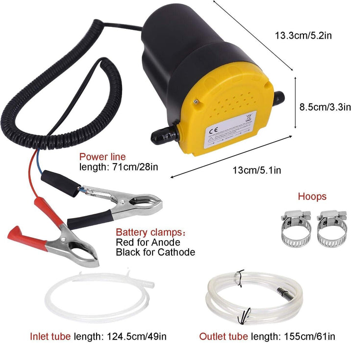 PK TOOL 12V Oil Diesel Extractor Suction Pump Transfer FluidChange Car Boat AU