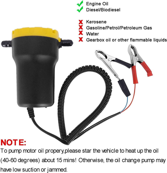 PK TOOL 12V Oil Diesel Extractor Suction Pump Transfer FluidChange Car Boat AU