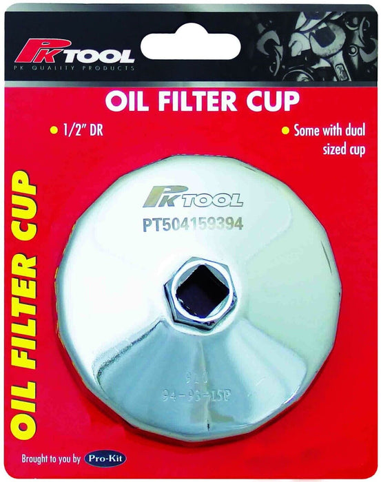 PK Tool Cup Style Oil Filter Remover - 86mm 18 Flat Points Oil Filter Remover