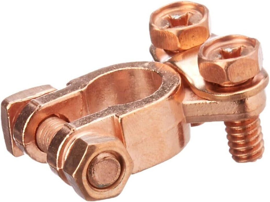 2 Pcs of Charge Battery Terminal Set - Fits Small Sized Posts Brass Saddle Type