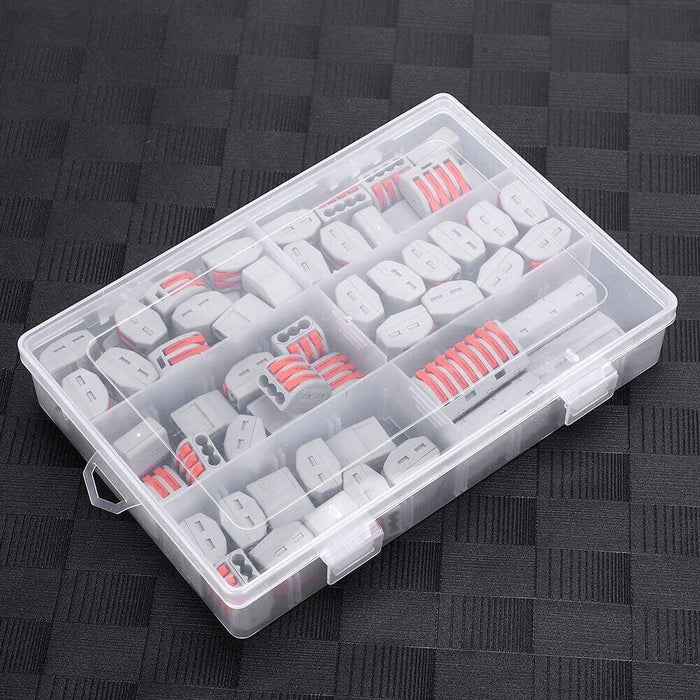 PK TOOL 65pc Terminal Block Lever Home Wire Connector Cable Clamp Nuts Reusable