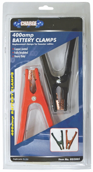 2PCMetal Car Battery Clip Crocodile Alligator Test Terminal Clamp 400A Red Black