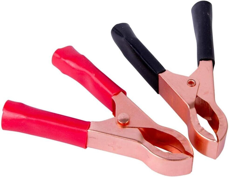 Charge Battery Charging Clamps 2Pc 50Amp Red Blk Cable Clamps Test Clips Automot