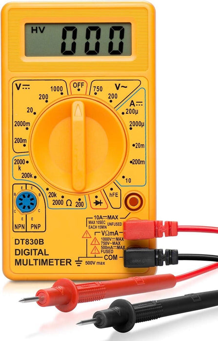 PK TOOL LCD Digital Multimeter Tester Meter Voltmeter Ammeter Ohm