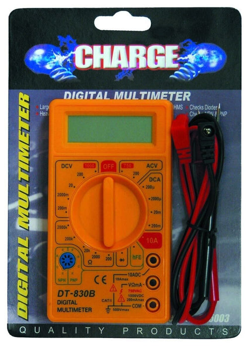 PK TOOL LCD Digital Multimeter Tester Meter Voltmeter Ammeter Ohm
