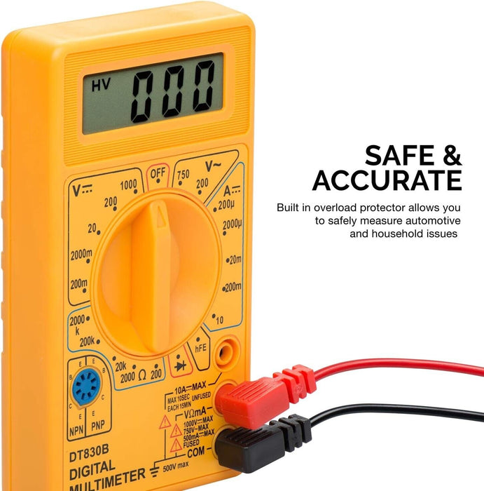 PK TOOL LCD Digital Multimeter Tester Meter Voltmeter Ammeter Ohm