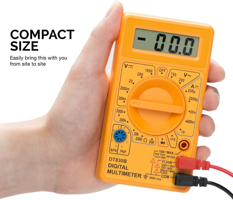 PK TOOL LCD Digital Multimeter Tester Meter Voltmeter Ammeter Ohm