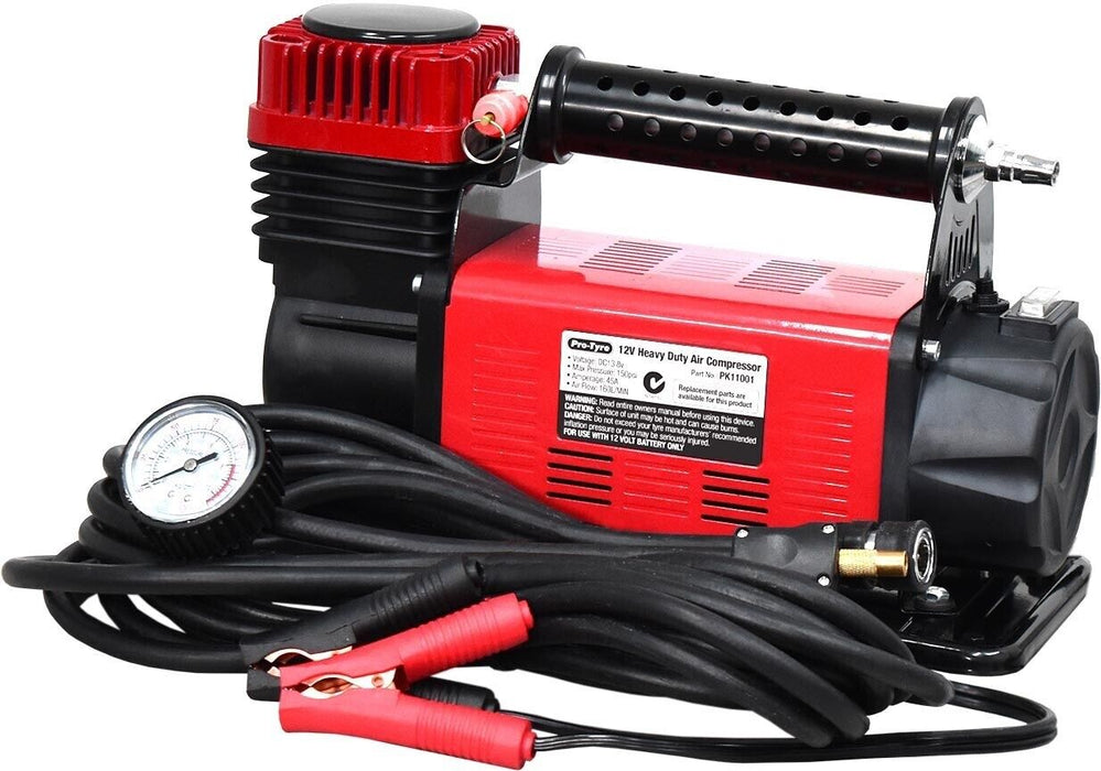 PK TOOL 4X4 HEAVY DUTY AIR COMPRESSOR 160L/MIN 12V  CAR CARAVAN TYRE INFLATOR