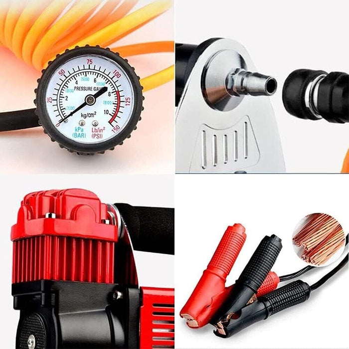 PK TOOL 4X4 HEAVY DUTY AIR COMPRESSOR 160L/MIN 12V  CAR CARAVAN TYRE INFLATOR