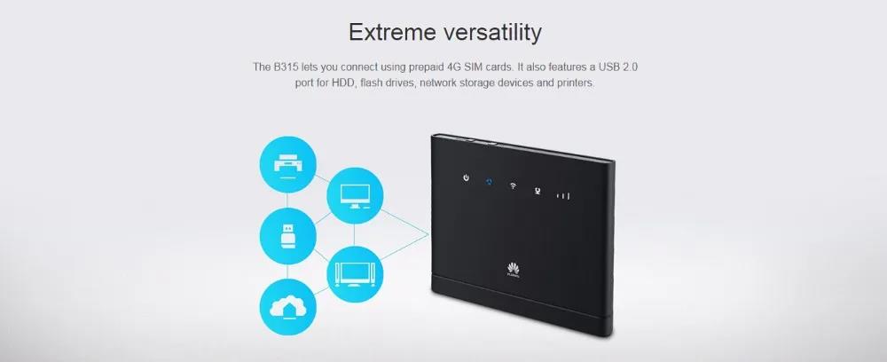 Huawei B315s-608 Unlocked 4G/LTE CPE 150 Mbps Mobile Wi-Fi Router UNLOCKED