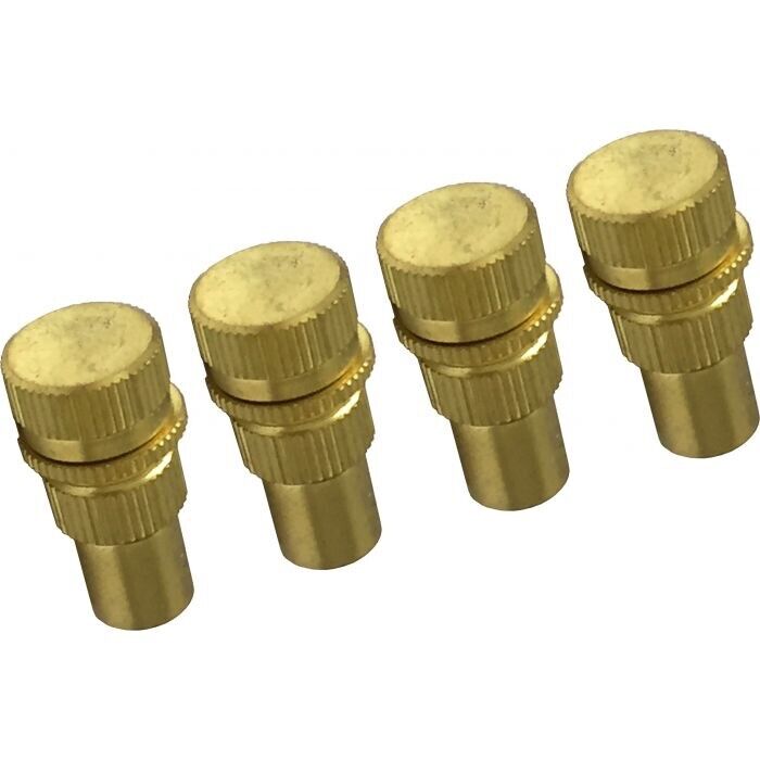 PK TOOL Tyre Deflator Valve Caps 4pc Set 6 - 30 PSI 100% Brass 4WD