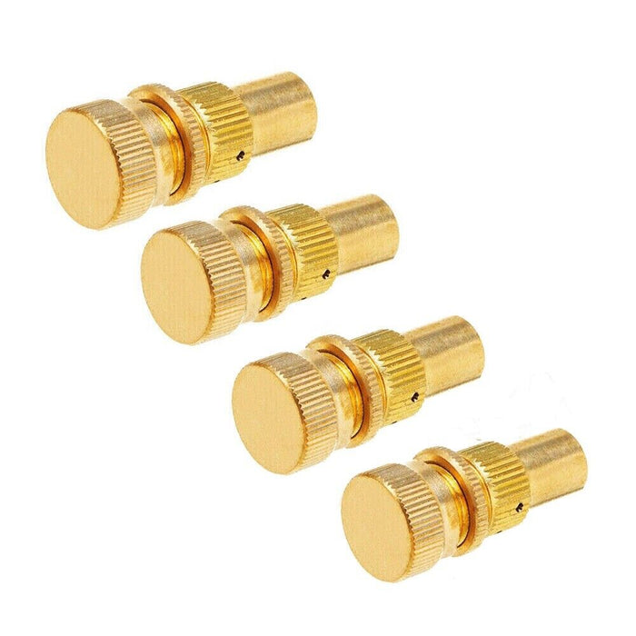 PK TOOL Tyre Deflator Valve Caps 4pc Set 6 - 30 PSI 100% Brass 4WD
