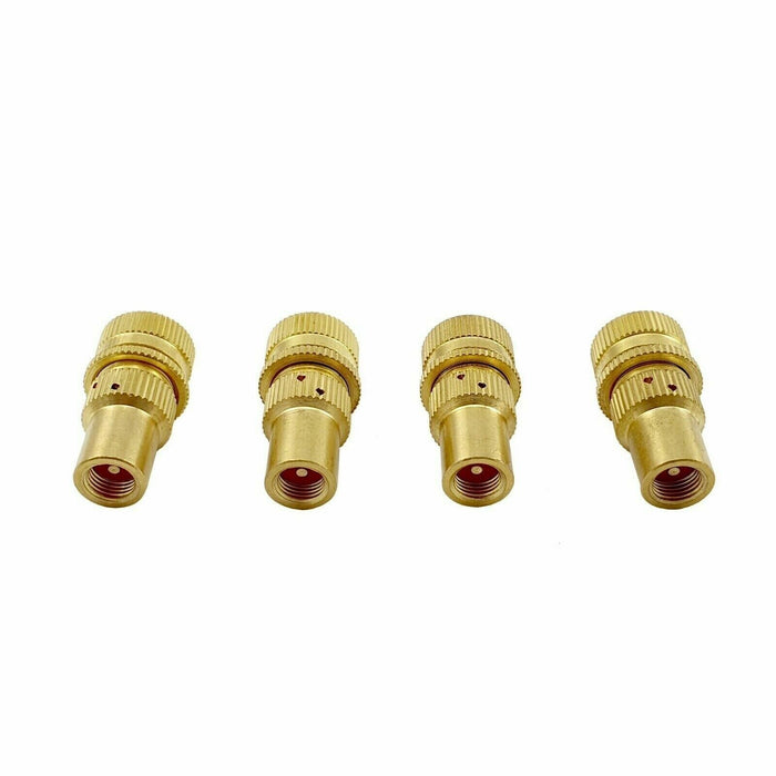 PK TOOL Tyre Deflator Valve Caps 4pc Set 6 - 30 PSI 100% Brass 4WD