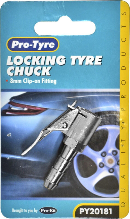 Pro-Tyre 8mm Locking Tyre Chuck - Clip On Fitting Type Tyre Accessories