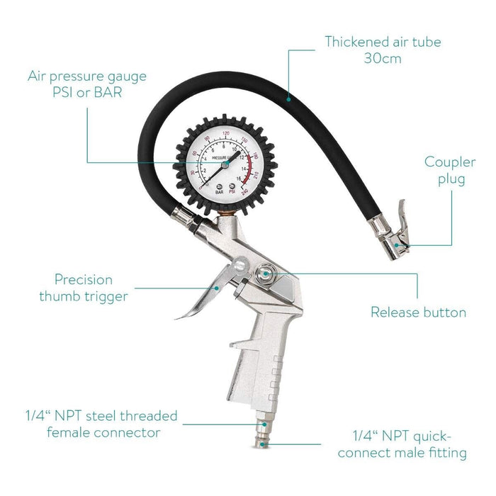 Protyre Tyre Inflator With Dial Gauge Tyre Products Tyre Gauges Inflators Tools