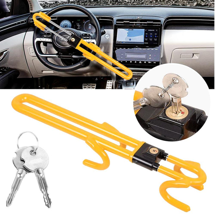 PK TOOL Heavy Duty Car Steering Wheel Lock Bar Hook Anti Theft Protection Safety