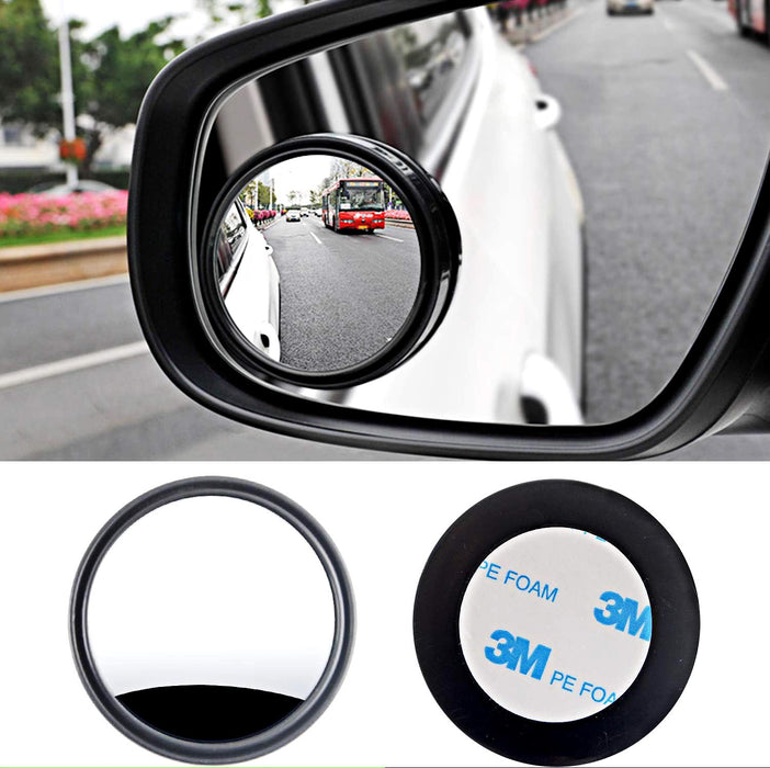 2x 50mmBlind Spot Car Mirror  Wide Angle Adjustable Rear Side View Convex Glass