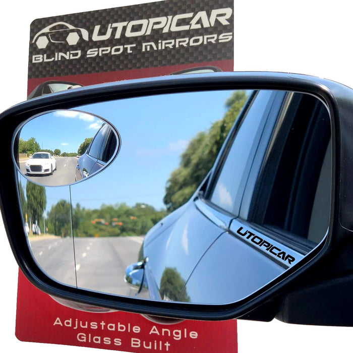 2pcs Blind Spot Mirror Oval Convex Stick-On Rear View for Motorcycle Car SUV AU