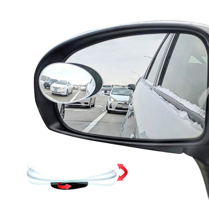 2pcs Blind Spot Mirror Oval Convex Stick-On Rear View for Motorcycle Car SUV AU