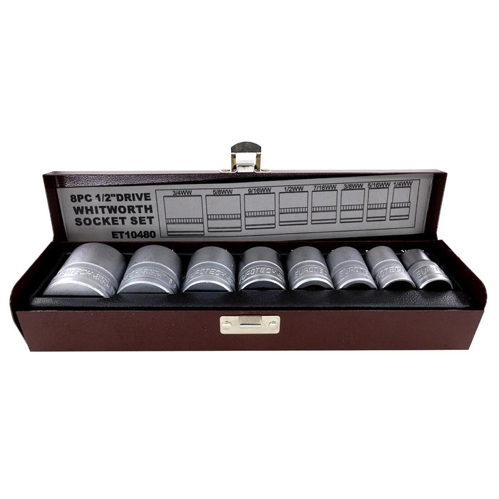 Eurotech 8 Piece 1/2in Drive Whitworth Socket Set ET10480