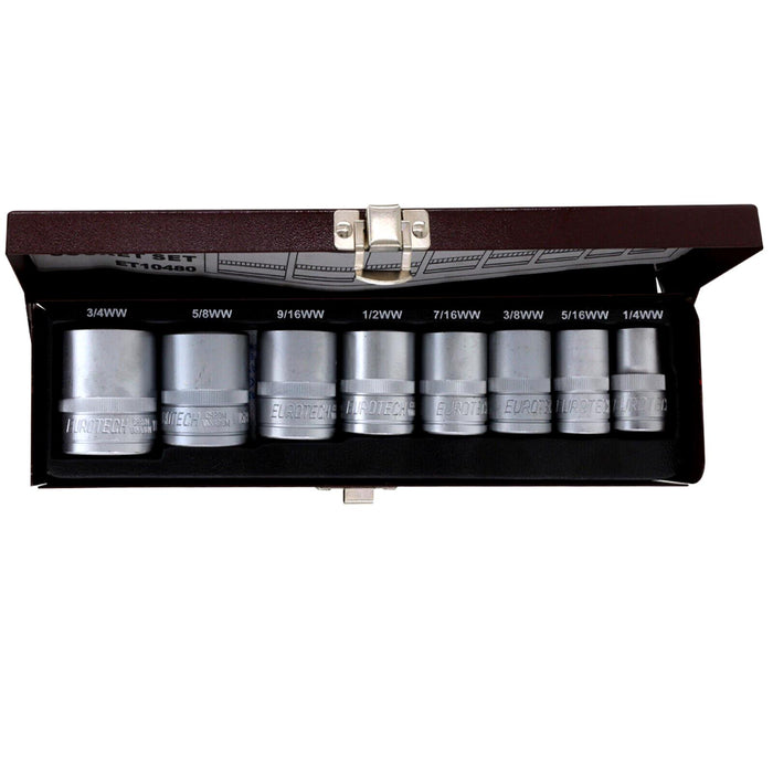 Eurotech 8 Piece 1/2in Drive Whitworth Socket Set ET10480
