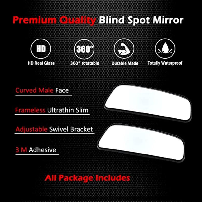 ProKit Mirror 2Pc Blind Spot Mini Rectangular Mirrors Spot Automotive Parts Serv