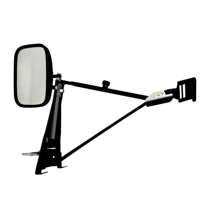 CARAVAN TOWING MIRROR HEAVY DUTY RATCHET STYLE - WITH EXTRA WIDE HOOK KIT!