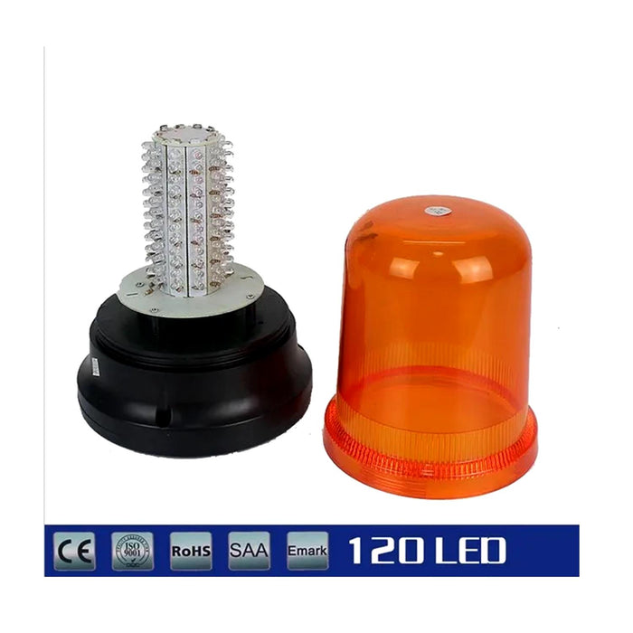 Motolite 120 LED Warning Light Magnetic Base AMBER Surface Mount, LED Bulb, IP65