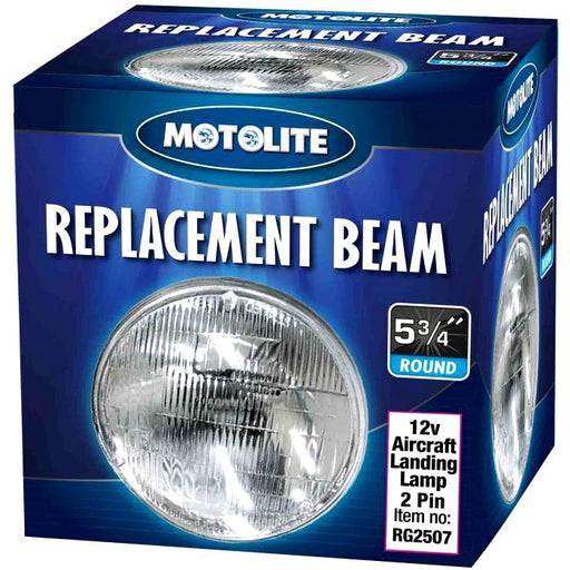 Sealed Beam 5 3/4" 150w 12v 2 Pin Push-On with Screw Aircraft Spot Incandescent - FISHER DISCOUNT