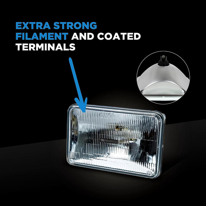 Semi Sealed Beam 100 x 165mm High/Low Beam 3 Pin Push On Suitable for H4 Bulb - FISHER DISCOUNT