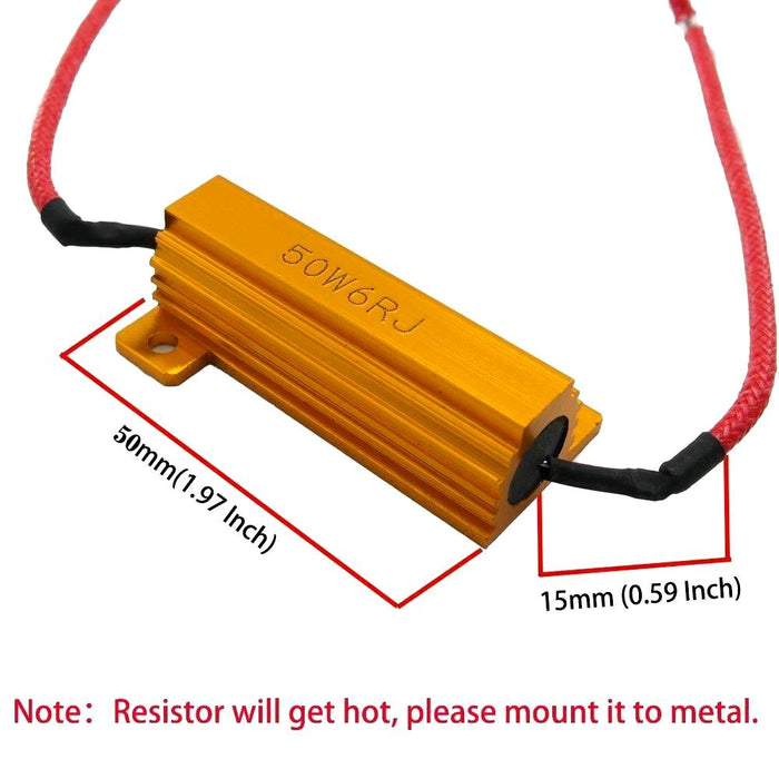 Motolite Resistor - for LED Globes 50W/6 Ohm Allows Blinker Blink at Normal Rate