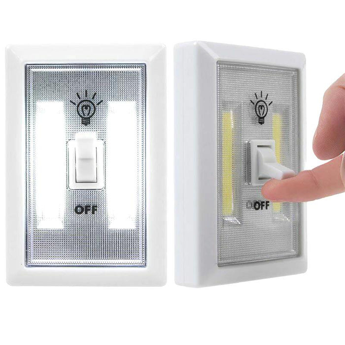 COB LED Lamp Switch Night Lights Battery Operated Cabinet Garage Light Bedside