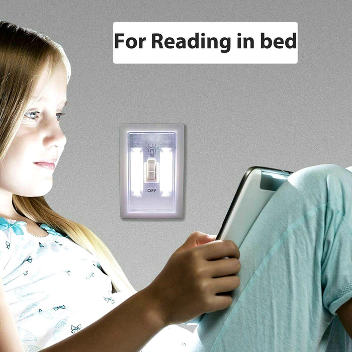 COB LED Lamp Switch Night Lights Battery Operated Cabinet Garage Light Bedside