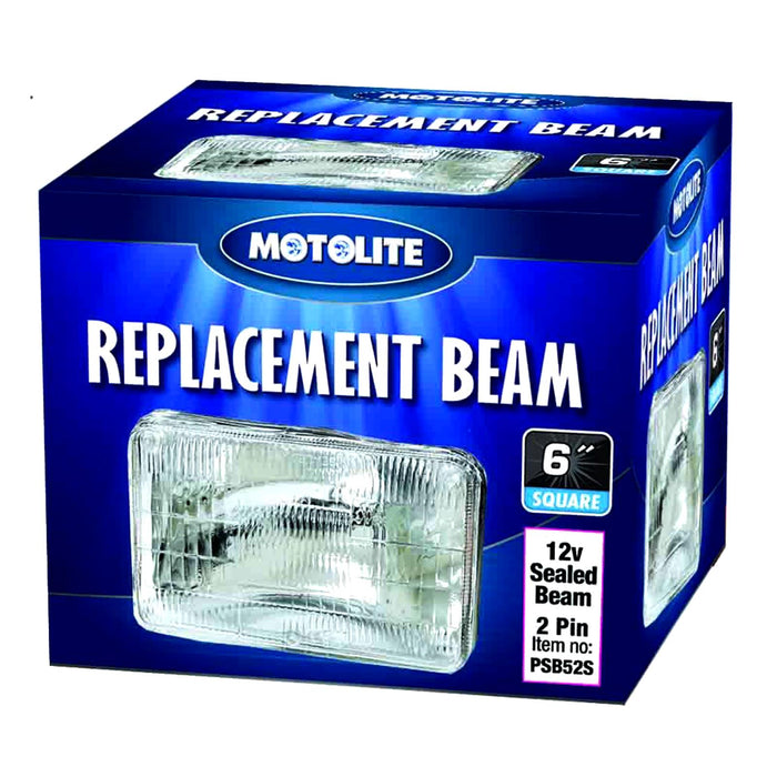 Sealed Beam 100mm x 165mm Headlight Incandescent 2 Pin 50w 12v #SB4651