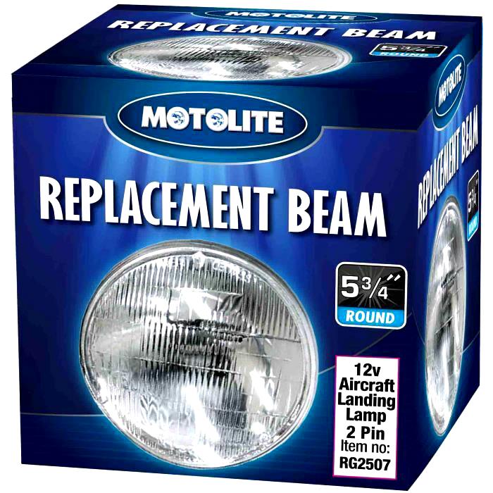 Sealed Beam 5-3/4" 146mm Round Spot Light Incandescent 2 Pin 150w 12v #SB4049