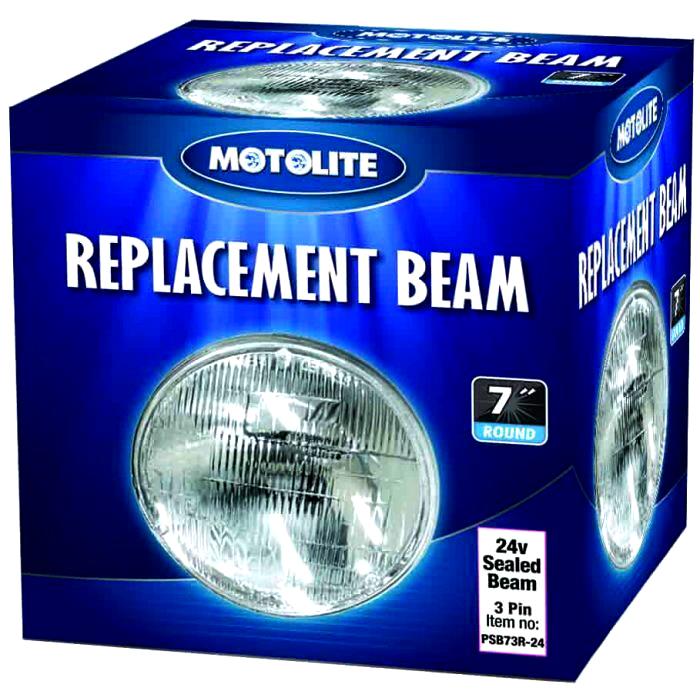 Sealed Beam 7" 178mm 75w / 55w 24volt High Low with 3 Pin Push On Terminals