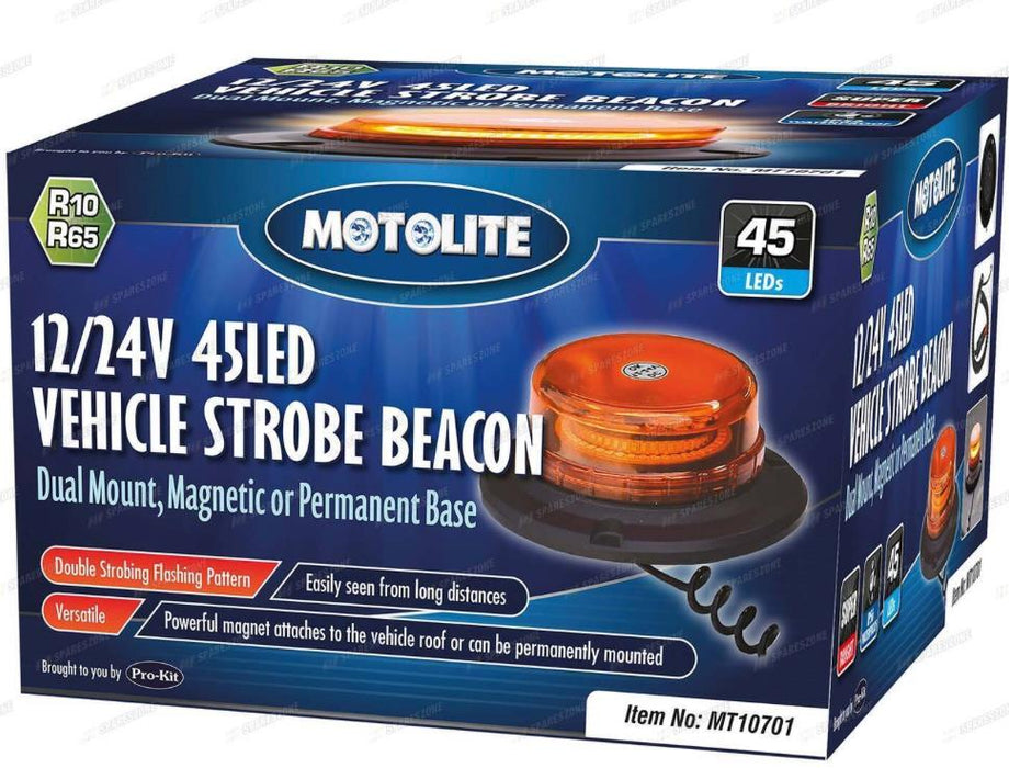 Motolite IP56 45 Leds Vehicle Strobe Beacon Lighting Strobe ECE R10 & EMC R6 E9