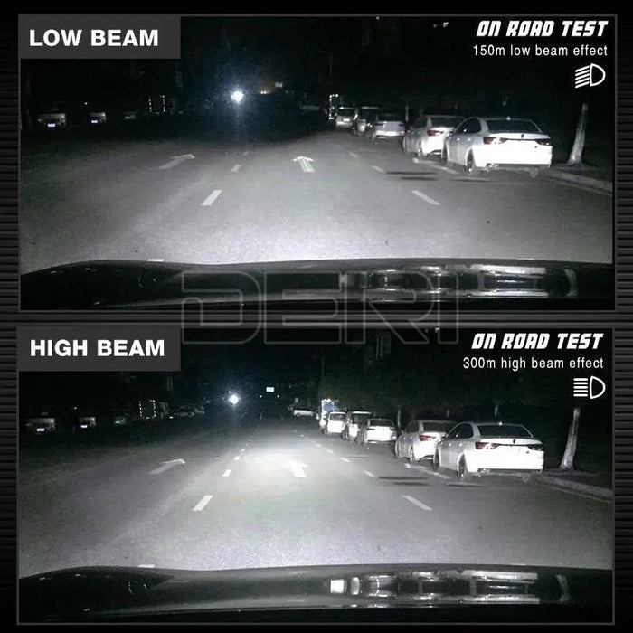 MOTOLITE 2xH1 60W 8000LM Xenon White LED Headlight Headlamp Kit Beam Bulbs 6500K