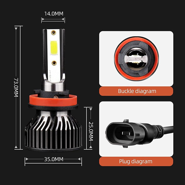 LED For Mazda CX-3 2016-2019 Headlight Kit H11 6000K White CREE Bulbs Low Beam