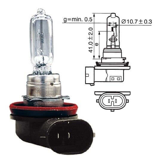 Motolite H9 12V 65W Headlights Standard Replacement Halogen Globe Bulbs X2