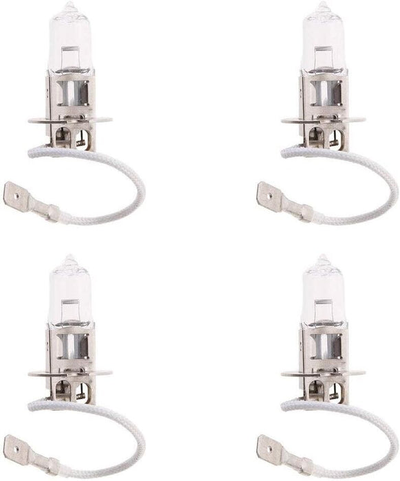 Motolite 4PC 12V H3 LED 55W Xenon 3500k Halogen Car Head Light Lamp Globes Bulbs