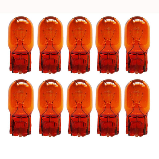 MOTOLITE 10PC T20 12V 21W 7440 Amber Wedge Yellow Indicator Globe ADR Standard - FISHER DISCOUNT