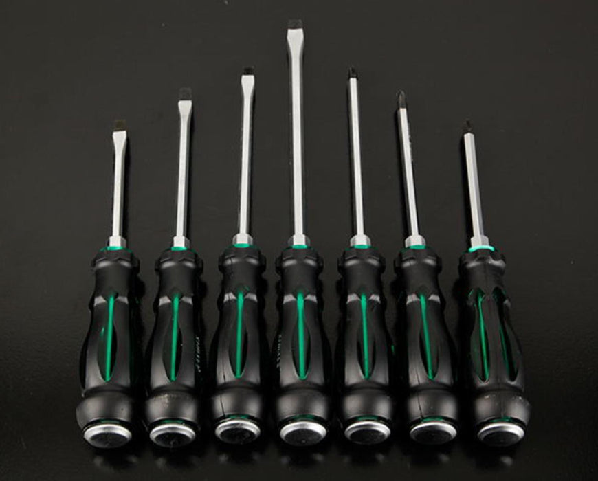 7PC Pro Screwdriver Set Heavy Duty Hammer Head Go Thru Screwdriver - FISHER DISCOUNT