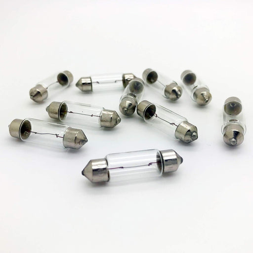 MOTOLITE Festoon Globe 12 Volt 5W 11 X 36mm Sv8-5.8 T-11mm Pack X10 47254 - FISHER DISCOUNT